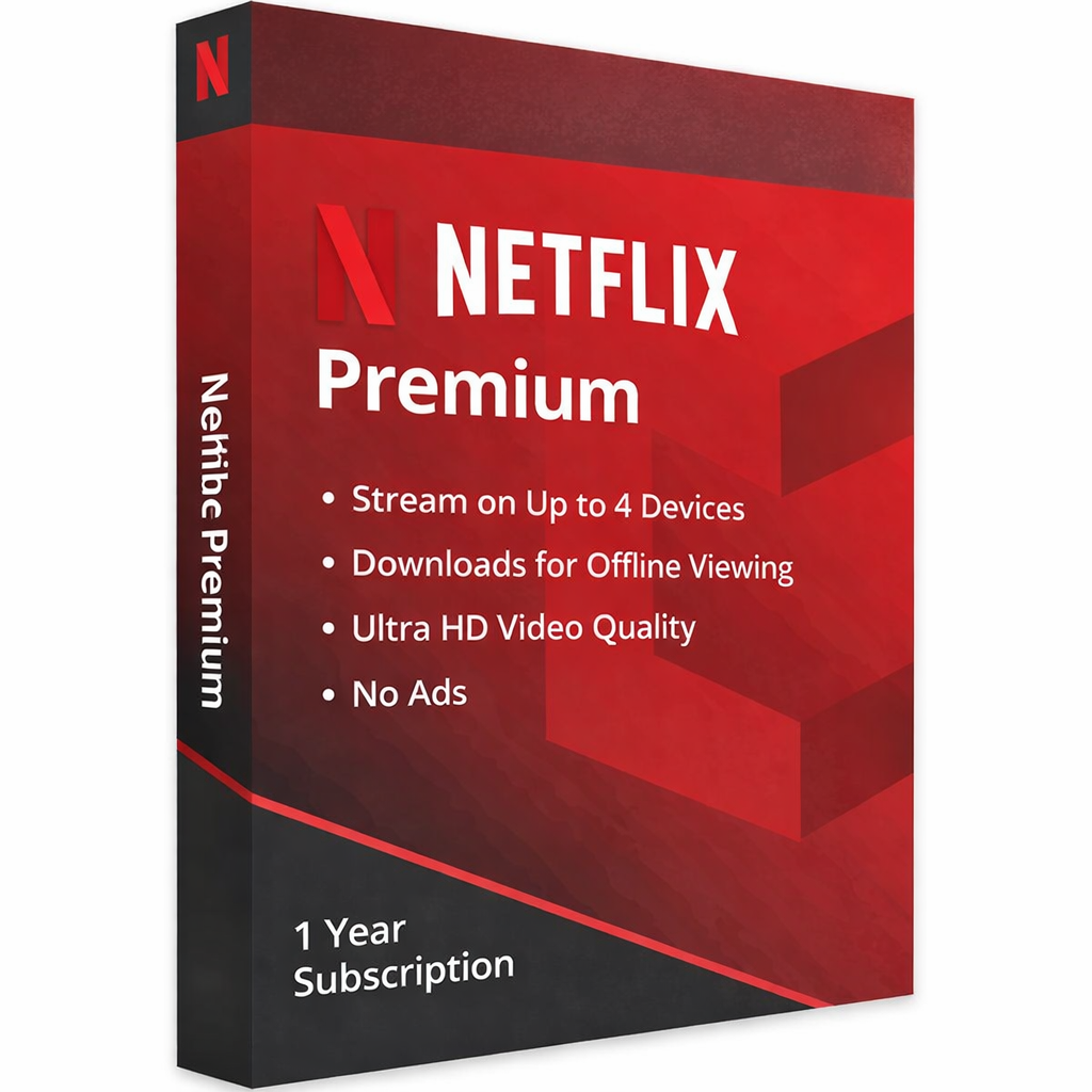 Netflix Premium Plan (Ultra HD – Ad-Free Streaming)