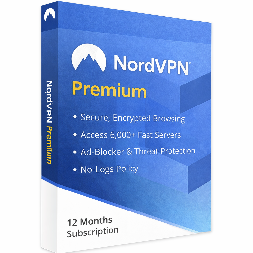 NordVPN Premium Annual Membership – Fast VPN + Online Protection